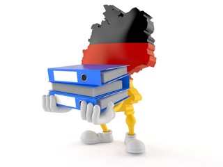 Sticker - German character carrying ring binders