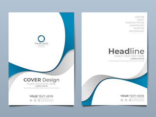 Blue corporate identity cover business vector design, Flyer brochure advertising abstract background, Leaflet Modern poster magazine layout template, Annual report for presentation.