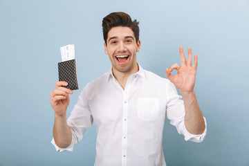 Canvas Print - Portrait of a cheerful handsome young man