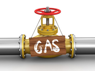 Poster - Pipeline with Gas. Image with clipping path