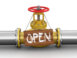 Poster - Pipeline with Open. Image with clipping path
