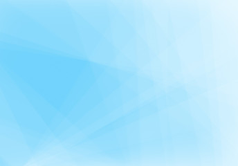 Poster - Abstract light blue and turquoise background with light and transparent lines, triangle shapes and diagonal stripes in random pattern. Business report or corporate background concept. Copy space.