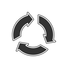 Poster - circular arrows icon. Element of navigation for mobile concept and web apps icon. Glyph, flat icon for website design and development, app development