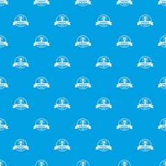 Poster - Cube 3d printing pattern vector seamless blue repeat for any use