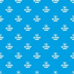 Poster - Material 3d printing pattern vector seamless blue repeat for any use