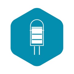 Poster - Trash can icon in simple style isolated on white background
