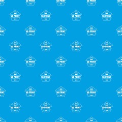Poster - Design 3d printing pattern vector seamless blue repeat for any use
