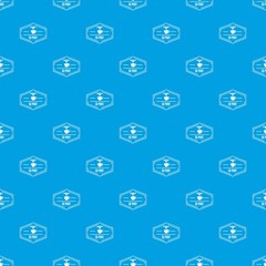 Poster - Plastic 3d printing pattern vector seamless blue repeat for any use