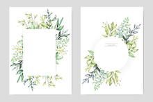 Watercolor Floral Frame Multi Purpose Background