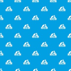 Poster - Creative 3d printing pattern vector seamless blue repeat for any use