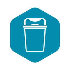 Poster - Trash can icon in simple style isolated on white background