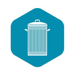 Poster - Trash can icon in simple style isolated on white background