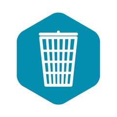 Poster - Trash can icon in simple style isolated on white background