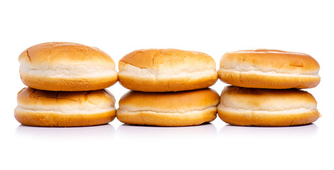 Burger buns food tasty on a white background. Isolation