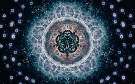 digital generated image in the form of abstract geometric shapes of various shades and colors for use in web design and computer graphics