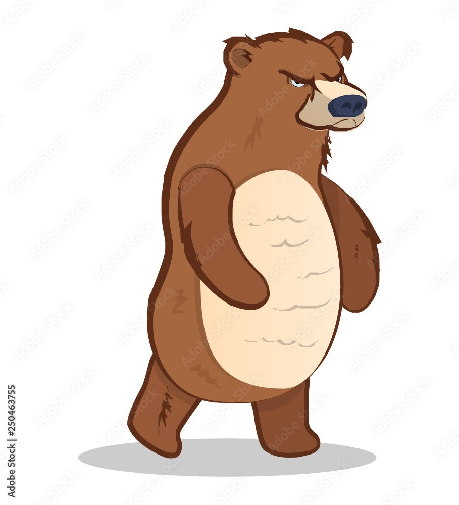 Oso Malvado Stock Vector | Adobe Stock, image size:909x1000