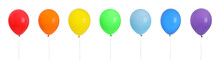 Set Of Bright Colorful Air Balloons On White Background