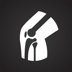 Leinwandbilder - Bones icon icon on black background for graphic and web design, Modern simple vector sign. Internet concept. Trendy symbol for website design web button or mobile app