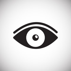 Leinwandbilder - Eye icon on white background for graphic and web design, Modern simple vector sign. Internet concept. Trendy symbol for website design web button or mobile app