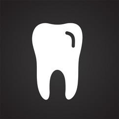 Leinwandbilder - Teeth icon on black background for graphic and web design, Modern simple vector sign. Internet concept. Trendy symbol for website design web button or mobile app