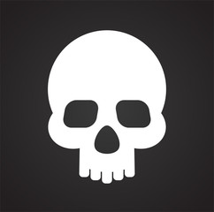 Leinwandbilder - Skull icon on black background for graphic and web design, Modern simple vector sign. Internet concept. Trendy symbol for website design web button or mobile app