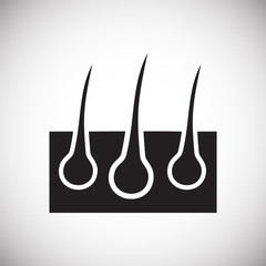 Leinwandbilder - Hairs icon on white background for graphic and web design, Modern simple vector sign. Internet concept. Trendy symbol for website design web button or mobile app