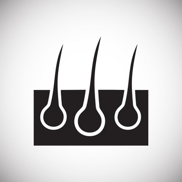 Hairs icon on white background for graphic and web design, Modern simple vector sign. Internet concept. Trendy symbol for website design web button or mobile app