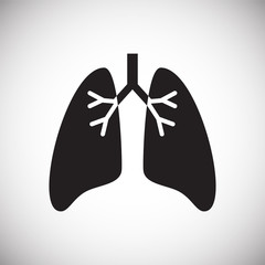 Leinwandbilder - Lungs icon on white background for graphic and web design, Modern simple vector sign. Internet concept. Trendy symbol for website design web button or mobile app