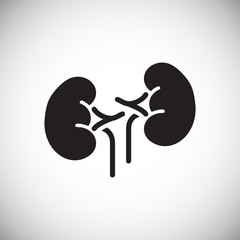 Leinwandbilder - Kidneys icon on white background for graphic and web design, Modern simple vector sign. Internet concept. Trendy symbol for website design web button or mobile app