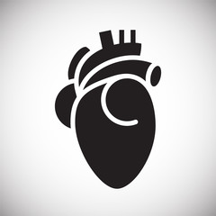 Leinwandbilder - Heart icon on white background for graphic and web design, Modern simple vector sign. Internet concept. Trendy symbol for website design web button or mobile app