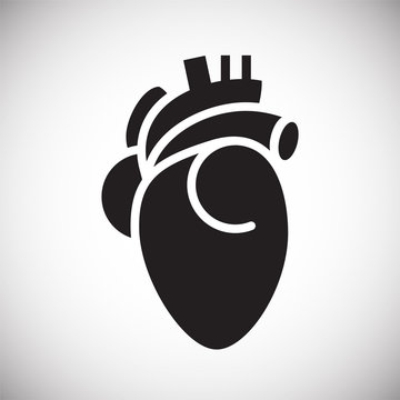 Heart icon on white background for graphic and web design, Modern simple vector sign. Internet concept. Trendy symbol for website design web button or mobile app