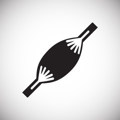 Leinwandbilder - Muscle icon on white background for graphic and web design, Modern simple vector sign. Internet concept. Trendy symbol for website design web button or mobile app