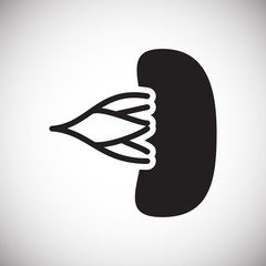 Leinwandbilder - Kidneys icon on white background for graphic and web design, Modern simple vector sign. Internet concept. Trendy symbol for website design web button or mobile app
