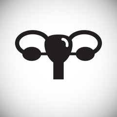 Leinwandbilder - Uterus icon on white background for graphic and web design, Modern simple vector sign. Internet concept. Trendy symbol for website design web button or mobile app