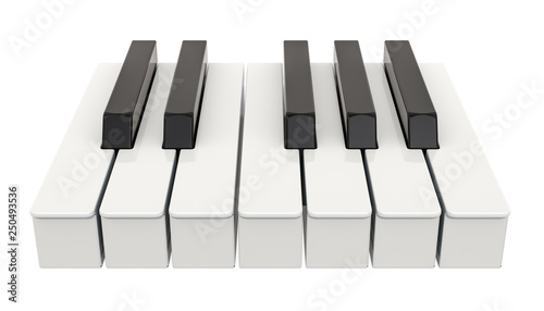 Dekoracja na wymiar  7-klawiszy-fortepianu-jedna-oktawa-koncepcja-muzyki-renderowanie-3d