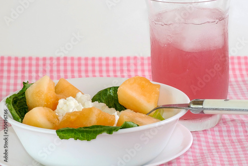 Refreshing Summer Snack Cantaloupe And Cottage Cheese Salad With