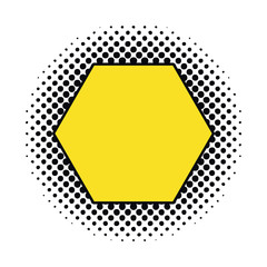 Wall Mural - hexagon comic isolated icon