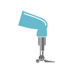Poster - Bionic prothesis icon on white background for graphic and web design, Modern simple vector sign. Internet concept. Trendy symbol for website design web button or mobile app