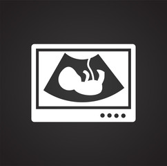 Poster - Check up icon on black background for graphic and web design, Modern simple vector sign. Internet concept. Trendy symbol for website design web button or mobile app
