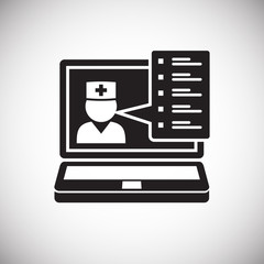 Poster - Check up icon on white background for graphic and web design, Modern simple vector sign. Internet concept. Trendy symbol for website design web button or mobile app