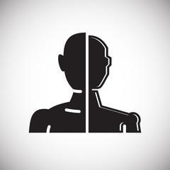 Poster - Bionic prothesis icon on white background for graphic and web design, Modern simple vector sign. Internet concept. Trendy symbol for website design web button or mobile app