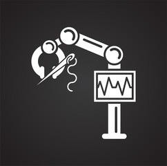 Poster - Future surgery icon on black background for graphic and web design, Modern simple vector sign. Internet concept. Trendy symbol for website design web button or mobile app