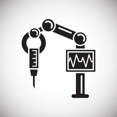 Poster - Future surgery icon on white background for graphic and web design, Modern simple vector sign. Internet concept. Trendy symbol for website design web button or mobile app
