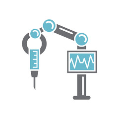 Poster - Future surgery icon on white background for graphic and web design, Modern simple vector sign. Internet concept. Trendy symbol for website design web button or mobile app