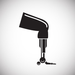 Poster - Bionic prothesis icon on white background for graphic and web design, Modern simple vector sign. Internet concept. Trendy symbol for website design web button or mobile app