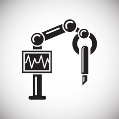 Poster - Future surgery icon on white background for graphic and web design, Modern simple vector sign. Internet concept. Trendy symbol for website design web button or mobile app