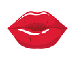 female lips pop art style isolated icon