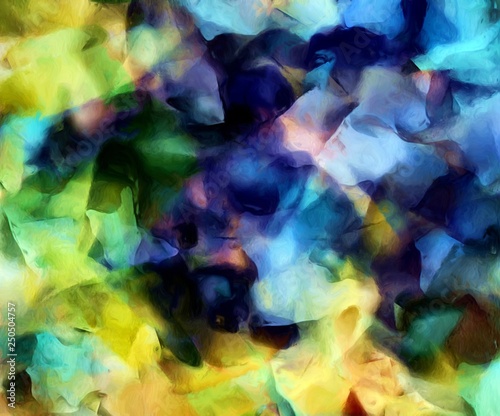 Abstract Oil And Watercolor Mixed Fine Contemporary Art On