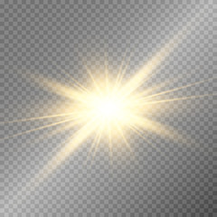 white beautiful light explodes with a transparent explosion. vector, bright illustration for perfect