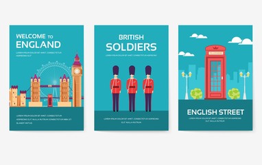 Set of England country ornament travel tour concept. London traditional, magazine, book, poster, abstract, element. Vector decorative ethnic greeting card or invitation design background